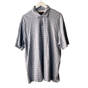 JOS. A. Bank Reserve Blue 100% Cotton Stripe S/S Traditional Fit Polo Shirt - XL